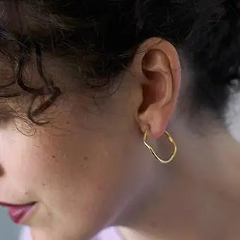 SEW A SONG Sketches hoops gold plated