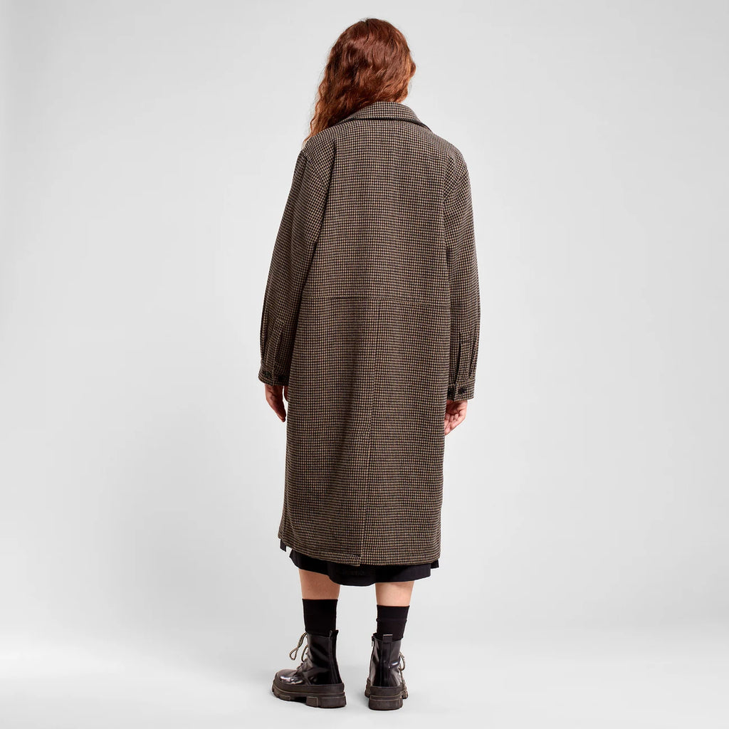 DEDICATED Furbo coat pepita brown women