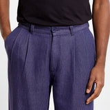 DEDICATED Sollentuna hemp trousers black iris navy men