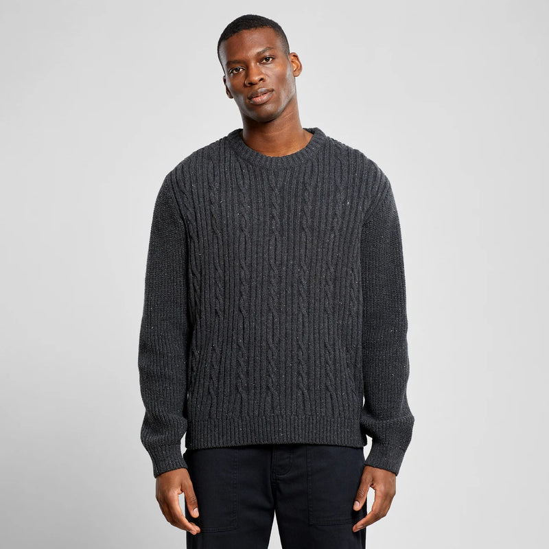 DEDICATED Ludvika jumper dark grey melange men