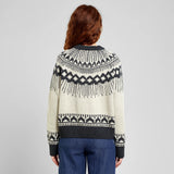 DEDICATED Senja Fair Isle jumper pearl white women