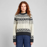 DEDICATED Senja Fair Isle jumper pearl white women