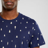 DEDICATED Stockholm Ditsy Trees AOP T-shirt navy men