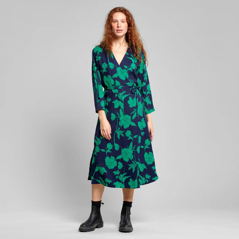 DEDICATED Smygehuk Duotone dress floral green women
