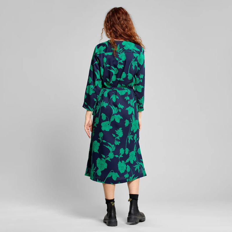 DEDICATED Smygehuk Duotone dress floral green women