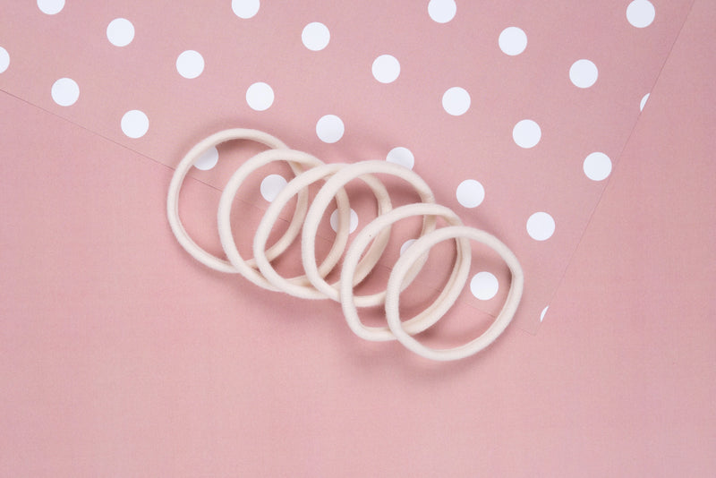 FAIRHAIR Haargummi Hair elastics 3 pack ecru