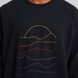 DEDICATED Malmoe Sunset lines sweatshirt emb black men