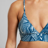 DEDICATED Alva bikini top clay swirl blue women