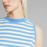 DEDICATED Namsos stripes top della blue women