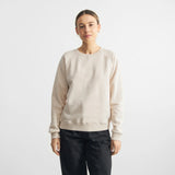 DEDICATED Ystad raglan base sweatshirt oat white women