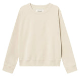 DEDICATED Ystad raglan base sweatshirt oat white women