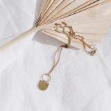 BRASSCAKE Round drop necklace