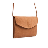 ANN KURZ Cute clutch suede dark nude women