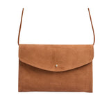 ANN KURZ Cute clutch suede dark nude women