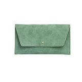 ANN KURZ Mini envelope shape wallet suede menta women