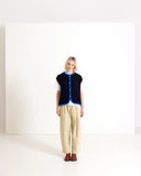 WOLVIS Ellipsis vest indigo women