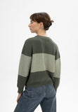 MELAWEAR Adah stripes jumper green blend green clay stripes women