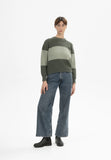 MELAWEAR Adah stripes jumper green blend green clay stripes women