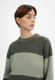 MELAWEAR Adah stripes jumper green blend green clay stripes women