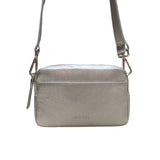 ANN KURZ Camera bag metallic champagne women