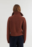 BASIC APPAREL Cady zip cardigan tortoise shell women