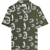 BASK IN THE SUN Birds shirt green men