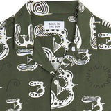 BASK IN THE SUN Birds shirt green men