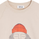 BASK IN THE SUN Smoking pipe sweatshirt clay men