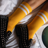 KLUE Organic cotton tennis socks yellow unisex