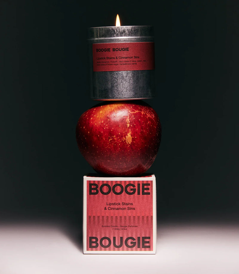 BOOGIE BOUGIE Lipstick stains & cinnamon sins candle