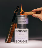 BOOGIE BOUGIE Silver suede & fireplace haze candle