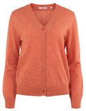 KCA 800009 Lambswool v-neck cardigan 1367 autumn leaf women