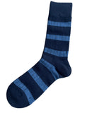 KLUE Merino wool socks striped navy men