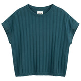 MELAWEAR Bhari stuctured knit t-shirt deep sea women