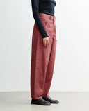 ROTHOLZ Barrel-leg pants washed burgundy women
