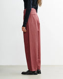 ROTHOLZ Barrel-leg pants washed burgundy women