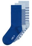 MELAWEAR 3-pack basic socks blue fine striped unisex