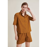BASIC APPAREL Silje shortsleeved shirt 416-21 tapenade women