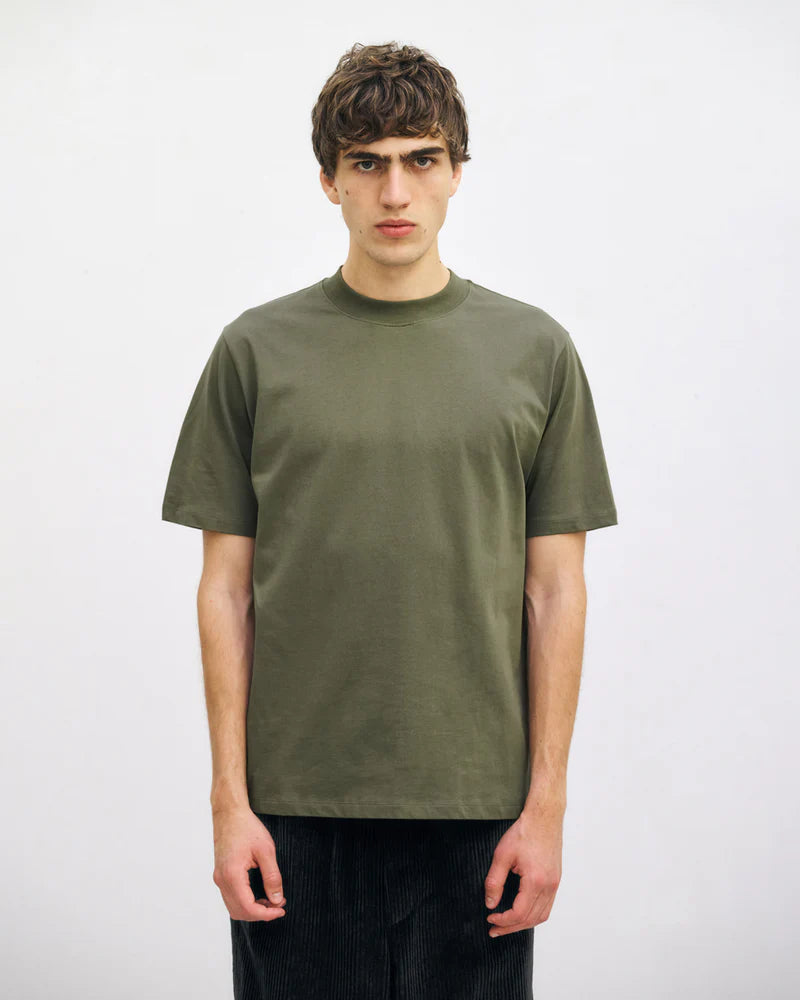 ROTHOLZ Big collar t-shirt fir green men