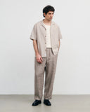 ROTHOLZ Bowling shirt beige striped men