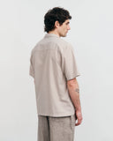 ROTHOLZ Bowling shirt beige striped men