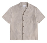ROTHOLZ Bowling shirt beige striped men
