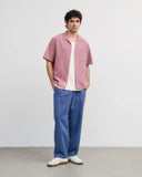 ROTHOLZ Bowling shirt seersucker pink men