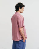 ROTHOLZ Bowling shirt seersucker pink men