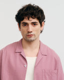 ROTHOLZ Bowling shirt seersucker pink men