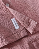 ROTHOLZ Bowling shirt seersucker pink men