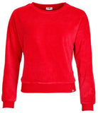 CHILLS & FEVER Lima velvet sweater red women