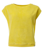 CHILLS & FEVER Fenna velour top buttercup yellow women