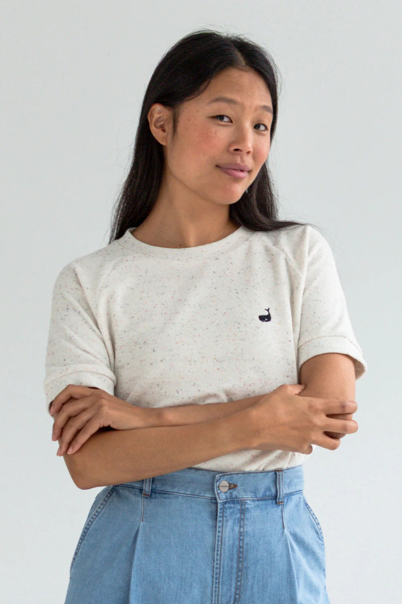 TWOTHIRDS Carvel t-shirt ecru multicolour neps women