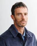 ROTHOLZ Casual corduroy shirt ash blue men